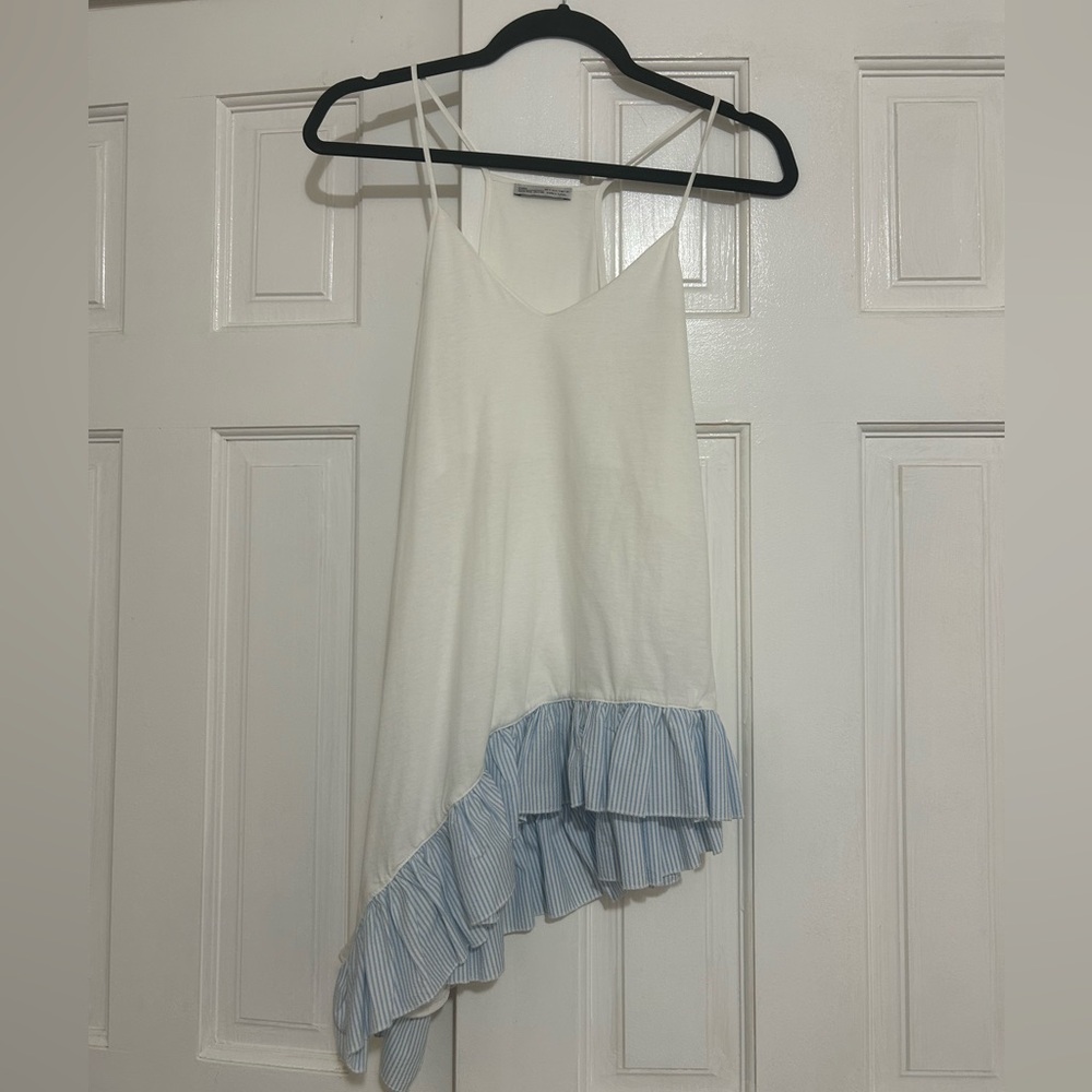 Zara Cream V-Neck Top